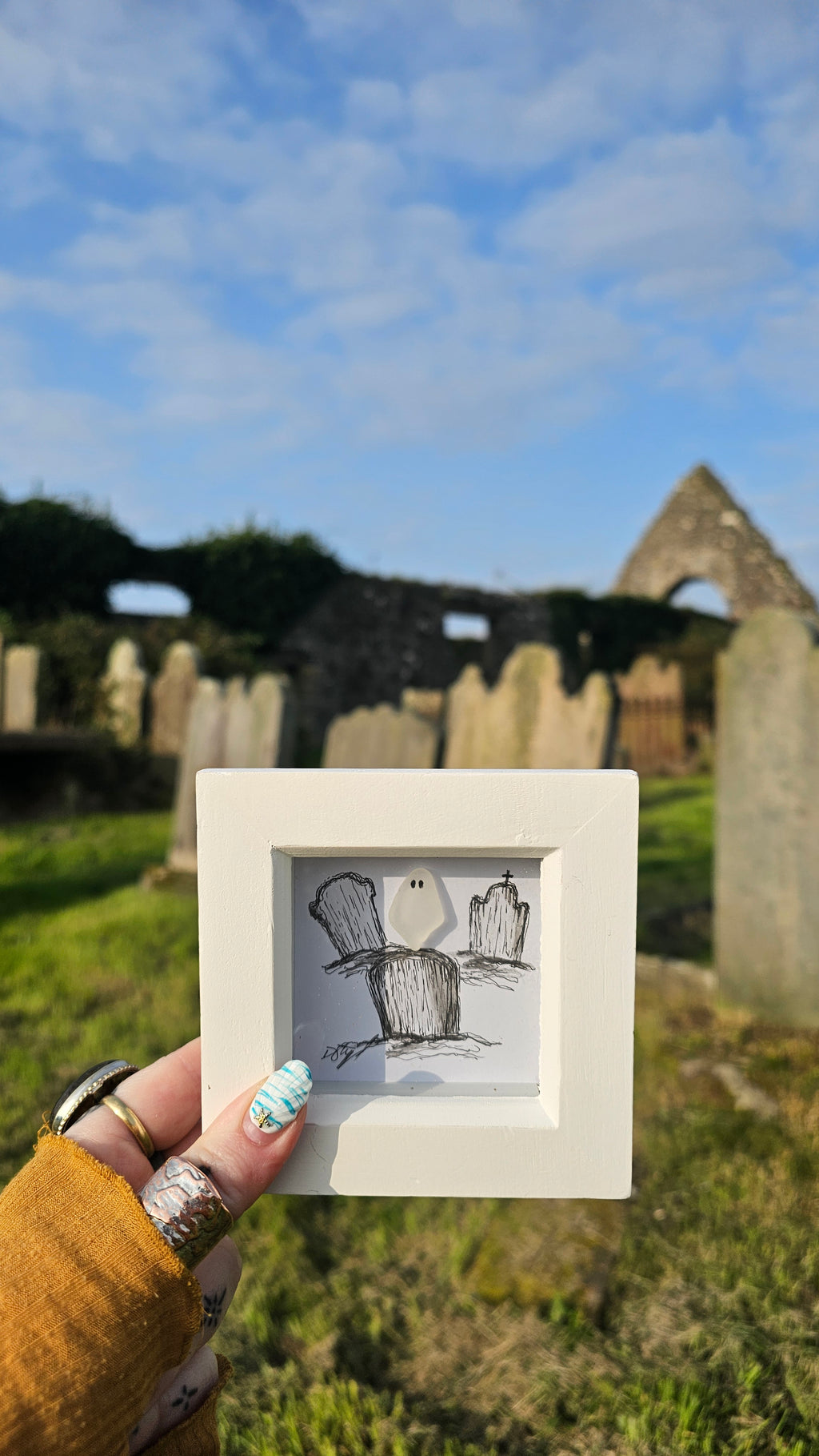 Mini graveyard sea glass ghost
