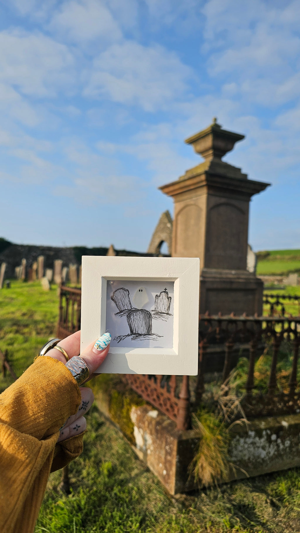 Mini graveyard sea glass ghost